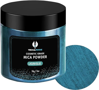 Laguna Blue Mica Powder for Epoxy Resin 56g / 2oz. Jar by TECHAROOZ