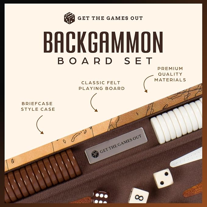 Get The Games Out Top Backgammon Set - Image 2