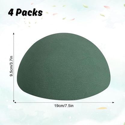 LOKIPA Floral Foam Round, 4 Pack Floral Dry Foam Half Ball Round Flower Foam - Image 2