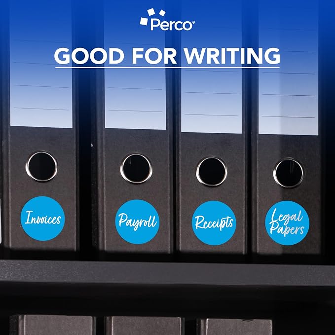 Perco Light Blue 3-Inch Round Circle Dot Sticker Labels - Image 6