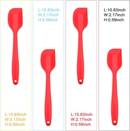 Silicone Spatula 4-piece Set, Heat-Resistant Non-stick Rubber Spatulas - Image 6