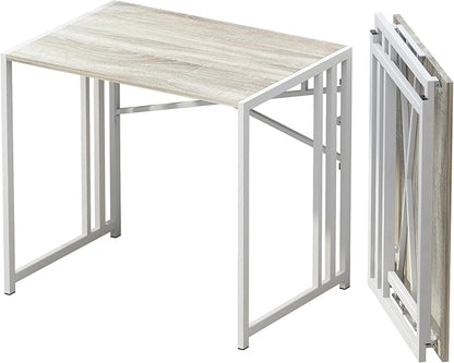 Small Folding Desk 32 inch, No Assembly Required Small Office Desk, Writing by Lutown-TeenHome