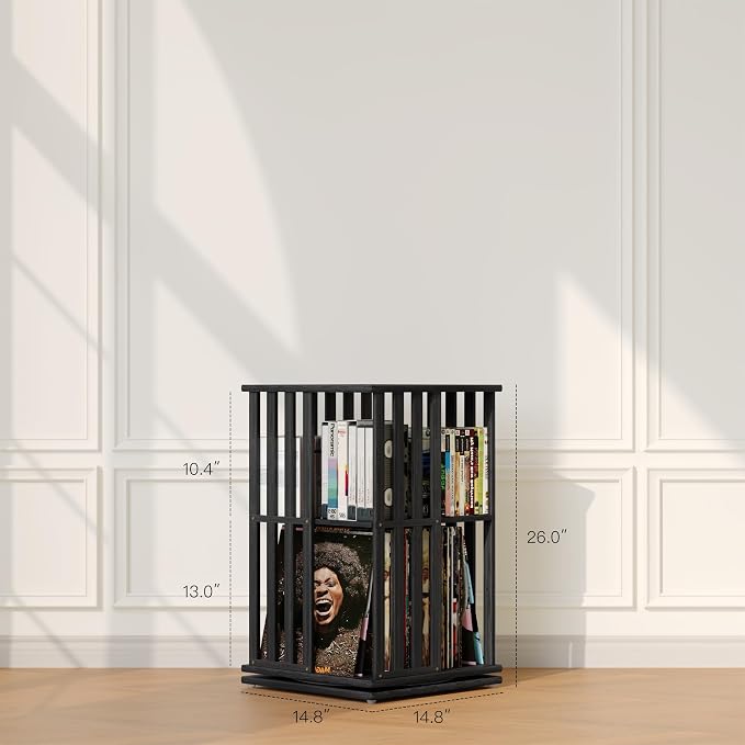 XIMN 360° Rotating Bamboo CD/DVD Shelf - Image 7