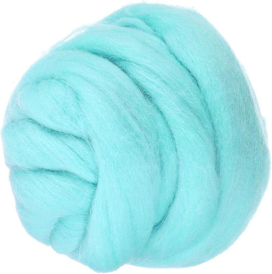 PATIKIL Wool Roving Yarn, 250G/8.8OZ Felting Wool Pure Roving Yarn, Sky Blue by PATIKIL