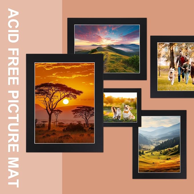HOTUO 10 Pack Acid Free Black 11x14 Picture Frame Mats - Image 5