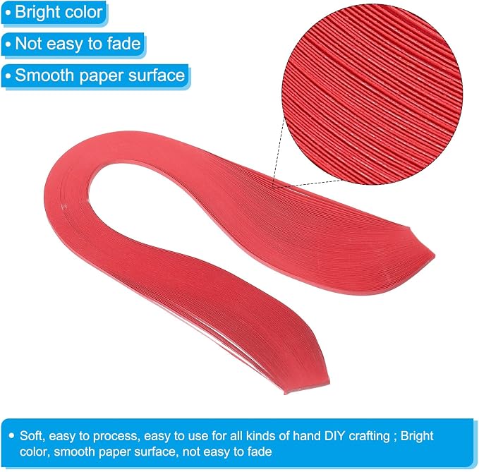 PATIKIL 600pcs Quilling Strips Paper 1/8" 39cm Origami Paper Quilling Strip - Image 3