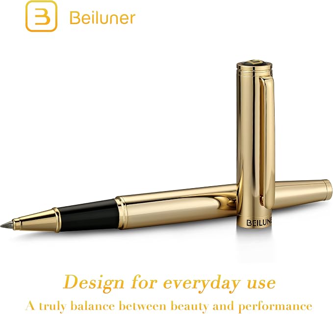 BEILUNER Luxury Gold Rollerball Pen, Stunning Pens - Image 3