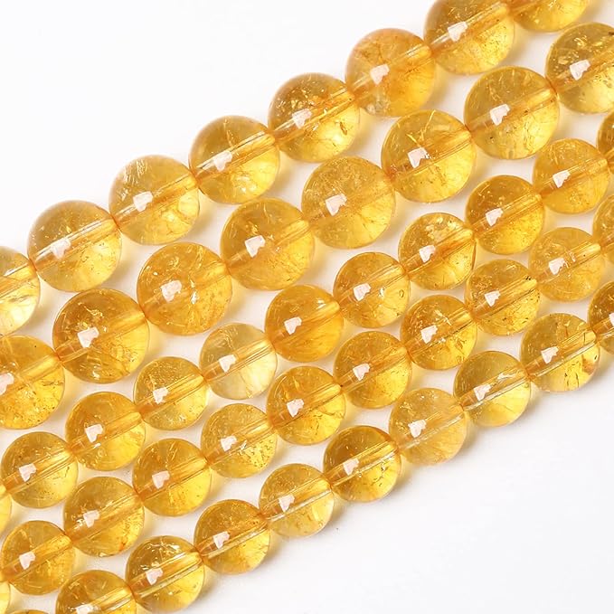 10mm 36Pcs Natural Citrine Beads by NaturalStoneBeads