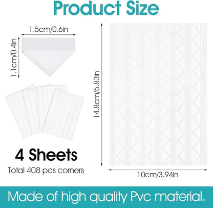 408PCS Photo Corners Self-Adhesive Acid Free Photo Corners Scrapbook Picture - Image 2