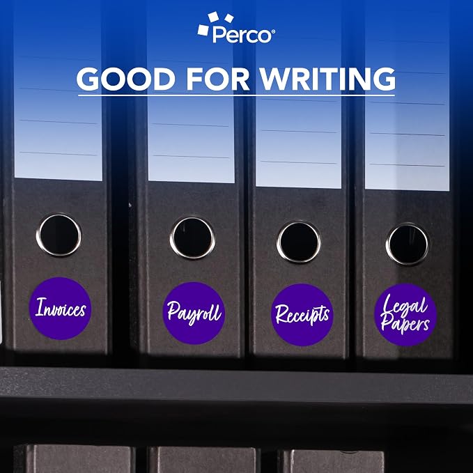 Perco Purple 3-Inch Round Circle Dot Sticker Labels - Image 6