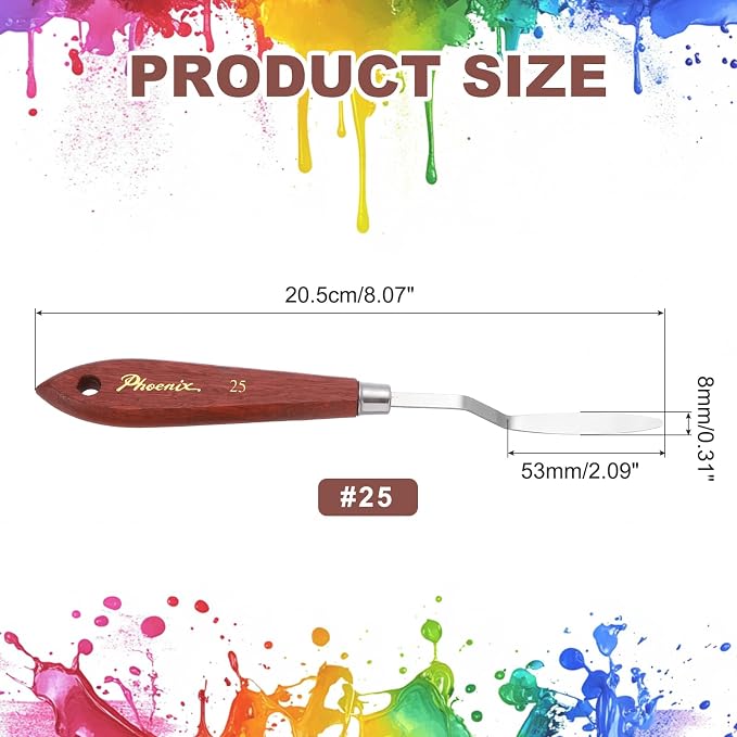 MECCANIXITY Pack of 1 Palette Knife No.25, 8.1" Long Palette Knives - Image 2