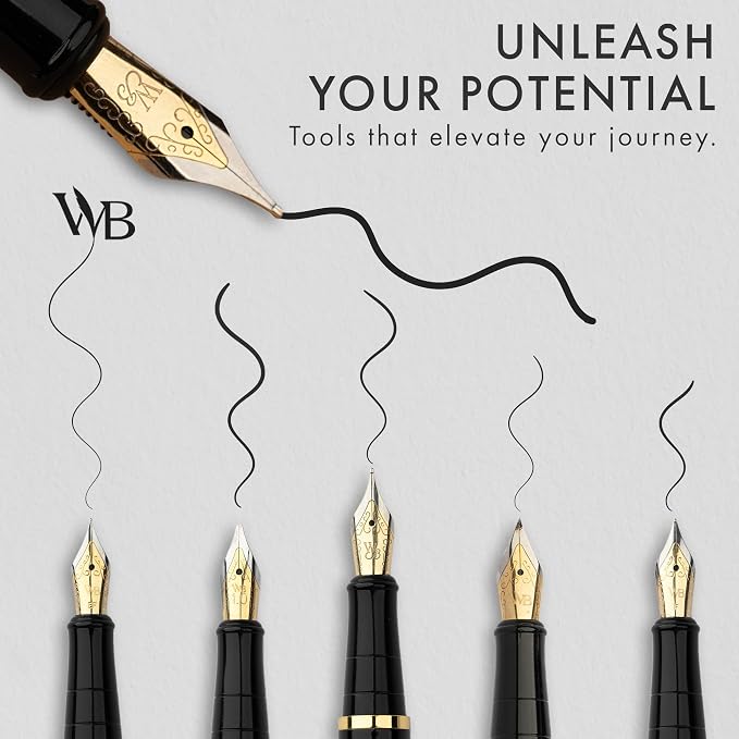 Wordsworth & Black Fountain Pen Gift Set, Includes Ink Bottle, 6 Ink Cartridges - Image 5