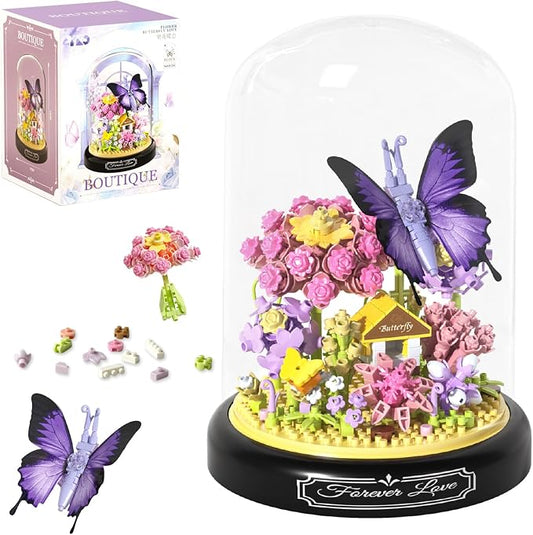 Flower Bouquet Building Set for Adults, Butterfly Wildflower Bonzai Building by Unknown