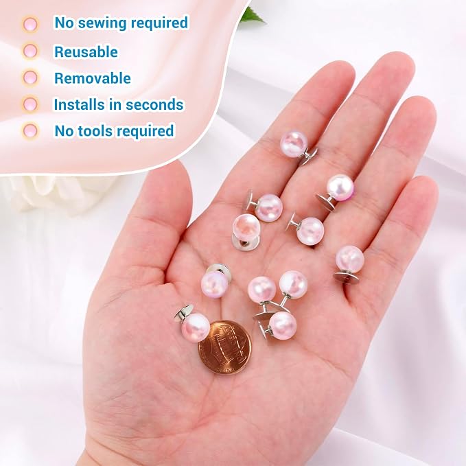 50 Sets Pearl Buttons No Sew Buttons - Image 4