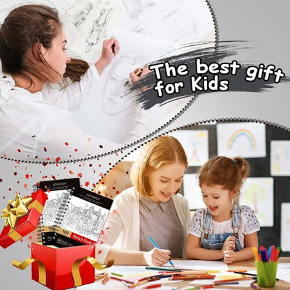 JOY SPOT! 5.5x8.5 Inch Sketch Book, 200 Sheets, Spiral Bound Artist Sketch Pad - Image 6