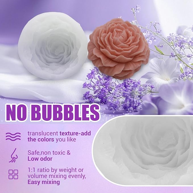 Silicone Mold Making Kit 130oz Platinum Silicone Rubber 15A Liquid Silicone - Image 3