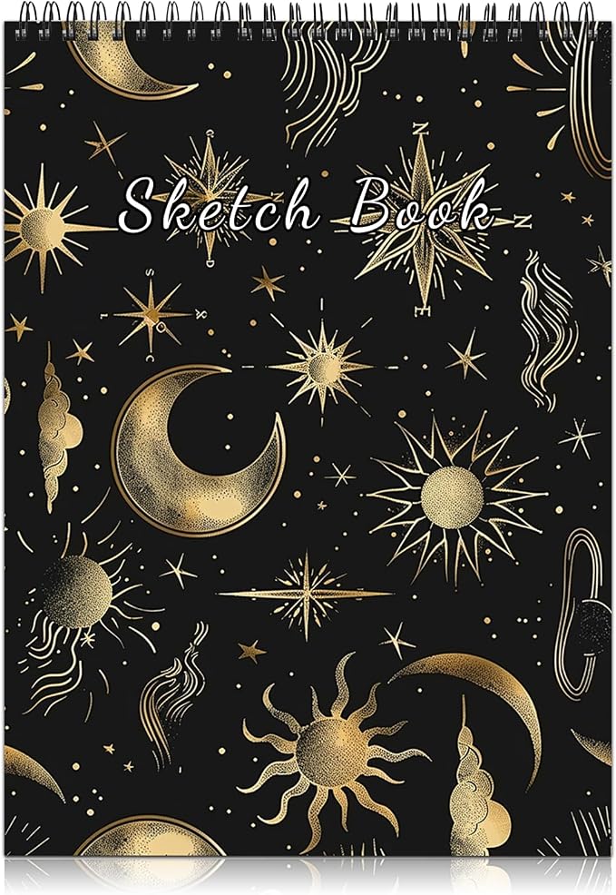 Deokke Sketchbook Top Spiral Bound Sketch Pad, 9 x 12 inch, 100GSM Thick Paper by Deokke