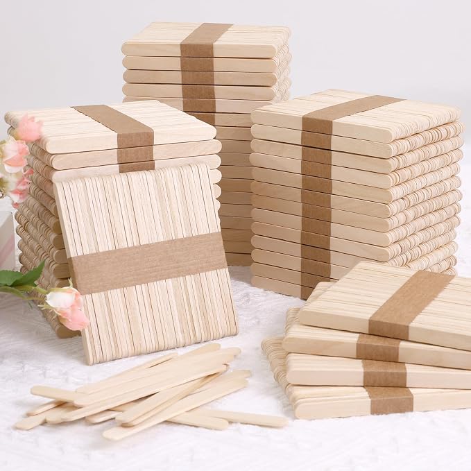 3600pcs Craft Sticks Bulk Natural Wooden Ice Cream Sticks, 4.5 Inch Popsicle - Image 4