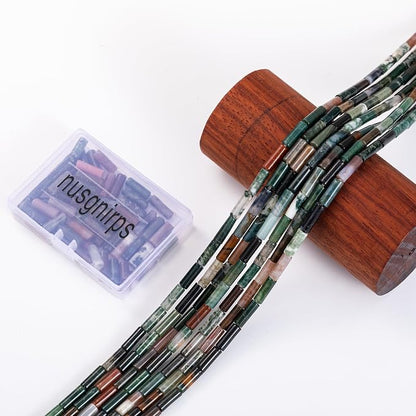 Natural Indian Agate Cylinder Tube Beads 4x13mm 38cm/str Loose Semi Gemstone - Image 6