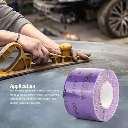 800 Grit PSA Purple Film Ceramic Sandpaper Roll, 2-3/4" Wide Continuous 20 Yard - Image 7