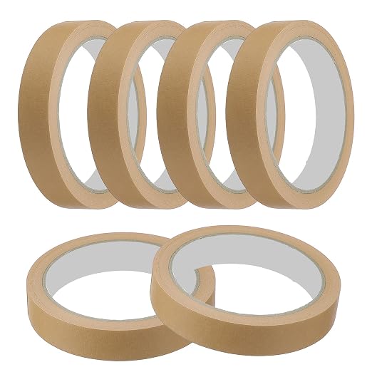 MECCANIXITY Masking Tape 0.7 Inch x 21 Yard Painter's Tape Brown Paint Tapes by MECCANIXITY