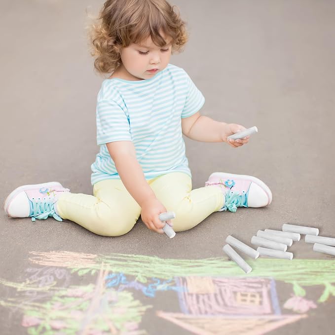 40 Pcs Sidewalk Chalks for Kids Non Toxic Jumbo Chalk for Party Gift Outdoor - Image 7