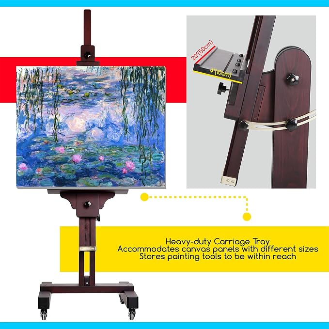 MEEDEN Heavy Duty Painting Easel: Professional Solid Beechwood Large Easel - Image 5