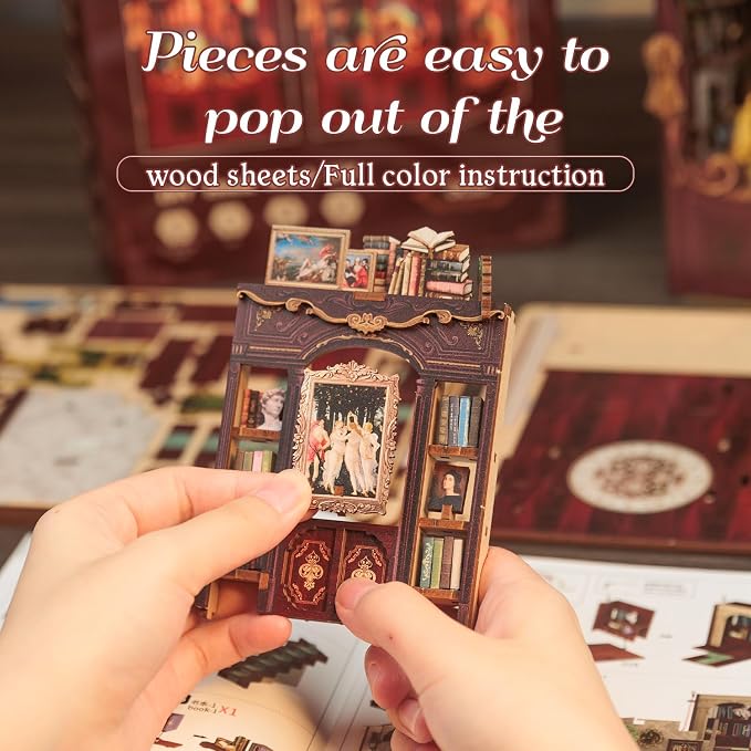Fsolis Book Nook Kits, DIY Miniature House Kit 3D Puzzles - Image 5