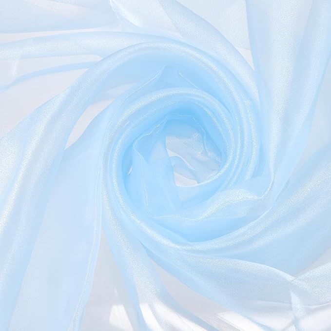 MECCANIXITY Iridescent Sheer Organza Fabric, 10 Yards x 59 Inches Solid by MECCANIXITY