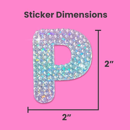 StickerBeans® Rhinestone Alphabet Letter Sticker P - Image 4