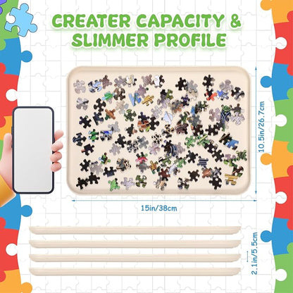 8 Pcs 15'' x 10.5' Extra Large Puzzle Sorting Trays Stackable Puzzle Trays - Image 2