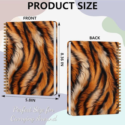 2 PCs Tiger Journaling Notebooks Tiger Print Spiral Notebook Animal Print - Image 2