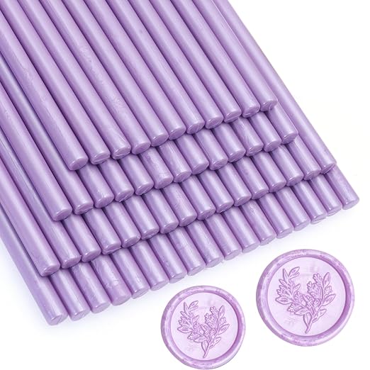 52pcs Lilac Purple Wax Sealing Sticks, Andotopee Glue Gun Wax Seal Sticks by Andotopee