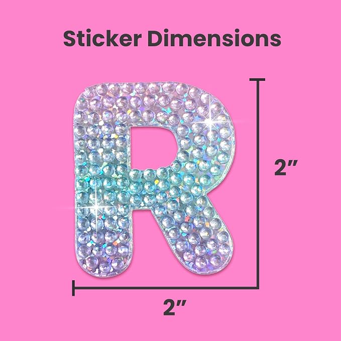 StickerBeans® Rhinestone Alphabet Letter Sticker R - Image 4
