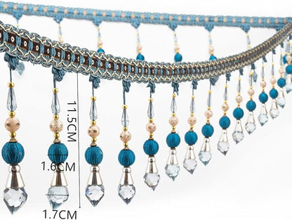 3yards Beading Fringe Trimming Long Beads Tassel Curtain Trim Ribbon Trim - Image 4