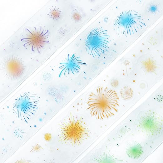 Fireworks PET Tape Set, 4 Rolls Pre-Cut Ephemera - Image 4
