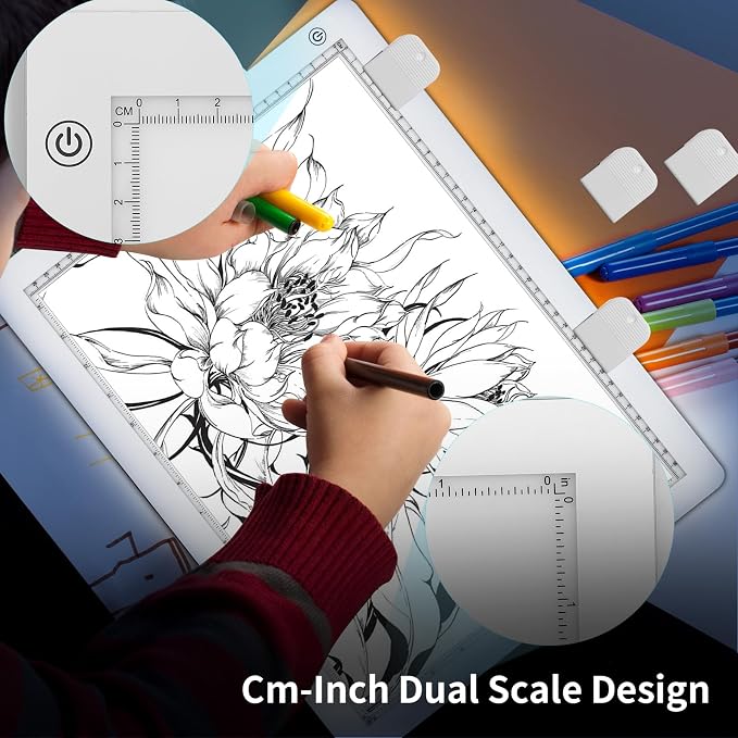 A4 LED Light Box for Tracing, elice Artist Drawing Lightbox Light Table Light - Image 3