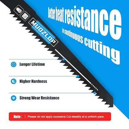 25 Park 12 inch Reciprocating Saw Blades Set, 5 TPI High Carbon Saw Blades - Image 3