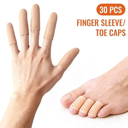 30 Pcs Gel Finger Protectors, Toe Caps Silicone Fingertips Protection, Reusable - Image 5