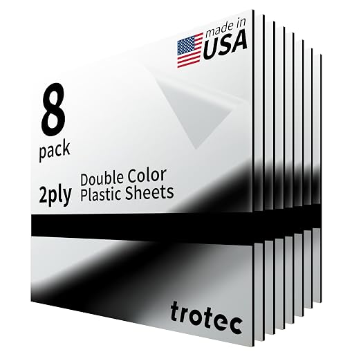 Trotec | Metallic Looking Acrylic Sheet | 12"x12"x1/16, Name Plate | USA Made by TrotecEngravingSupplies