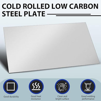 1 Pcs 16 Gauge Metal Sheet 24 x 12 Inch Cold Rolled Mild Carbon Steel Plate - Image 4