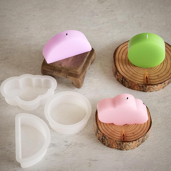 6 Pack Candle Molds for Candle Making, Moldes para Velas, Geometric Figure - Image 5