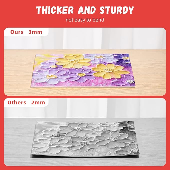 Simetufy 12 Pack 9 x 12 inch Canvas Boards - Image 5
