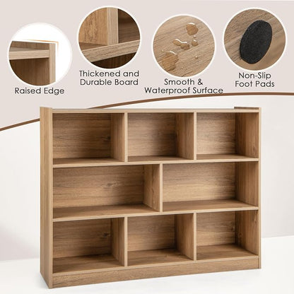 Toy Storage Organizer, 3-Tier Kids Bookshelf, 8 Cube Kids' Bookcases, Cabinets - Image 7