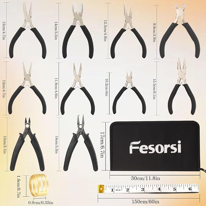 10 Pack Jewelry Pliers Set, Mini Pliers Set, Jewelry Making Include Flat - Image 3