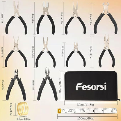 10 Pack Jewelry Pliers Set, Mini Pliers Set, Jewelry Making Include Flat - Image 3