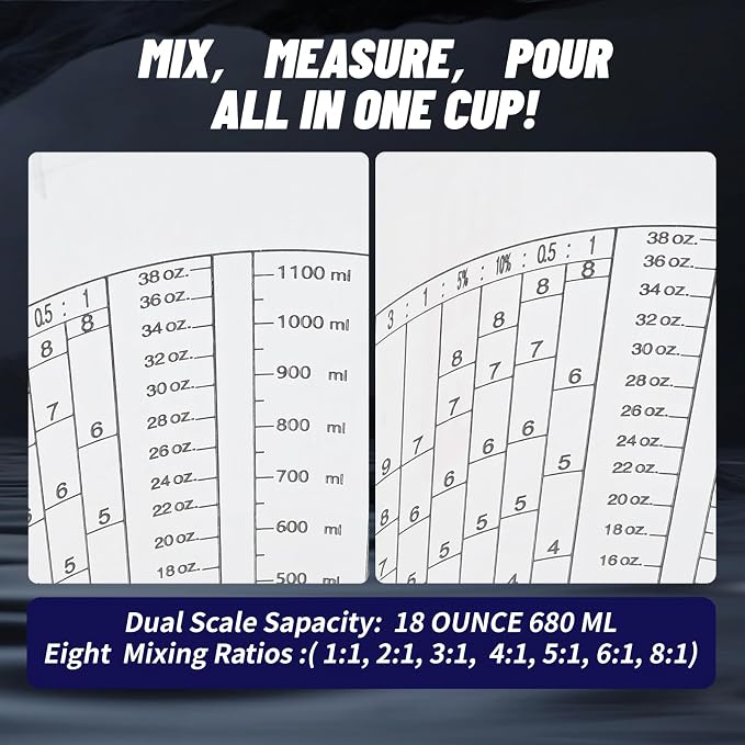 60 PACK Paint Mixing Cups by KEHE REFINISH, 38 oz, Disposable or Reusable - Image 5