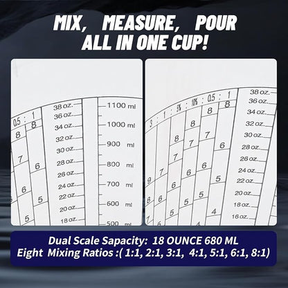 60 PACK Paint Mixing Cups by KEHE REFINISH, 38 oz, Disposable or Reusable - Image 5