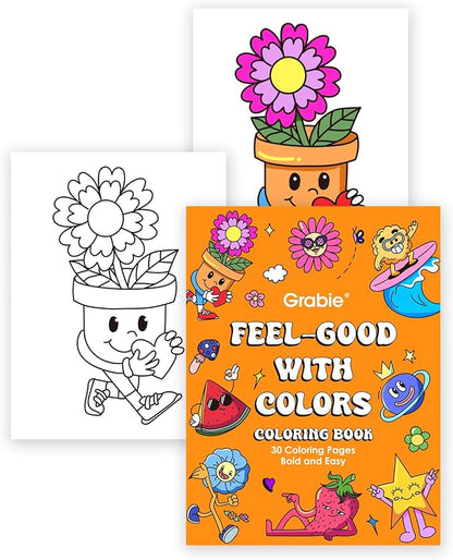 Grabie Easy Coloring Book for Adults Relaxation, Simple Mindful Coloring Pages - Image 3