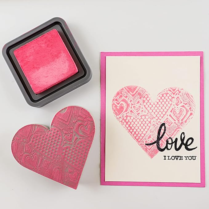 BAOFALI 15 Pcs Large Stamping Foam Grey Moldable Heart Foam Stamps Plastic Dry - Image 5